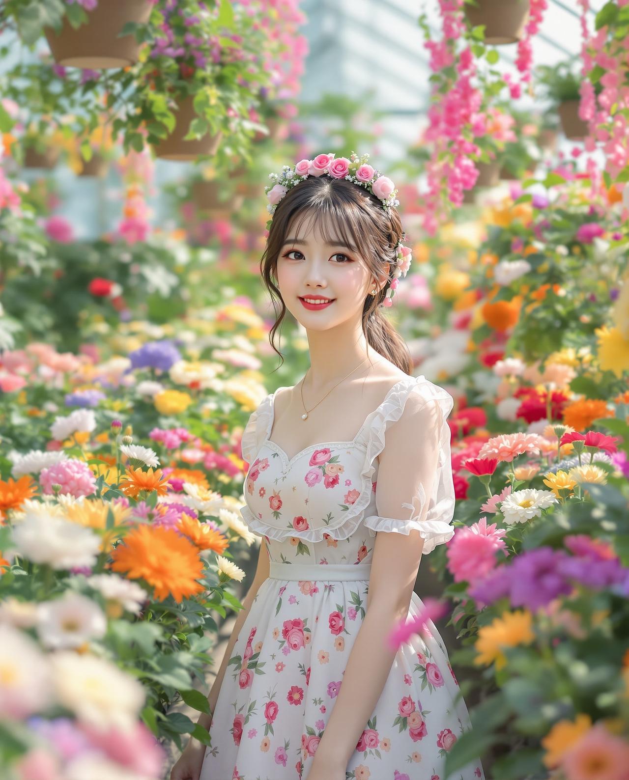 写真集-萝莉写真-萝莉写真 - 花房中的可爱精灵
